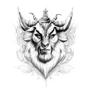 beauty and the beast  tattoo design idea