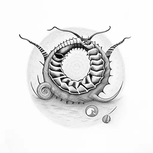 sandworm from beetlejuice tattoo design idea