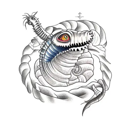 sandworm from beetlejuice tattoo design idea