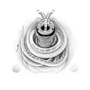 sandworm from beetlejuice tattoo design idea