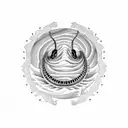 sandworm from beetlejuice tattoo design idea