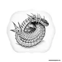 sandworm from beetlejuice tattoo design idea