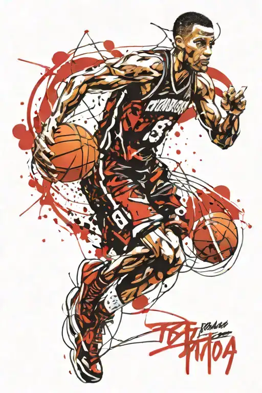 basketball jersey tattoo design idea