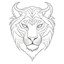liger head tattoo design idea