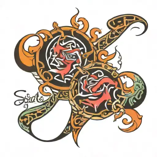 Script of the name Scotty and script of the name JayJay tattoo design idea