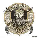 ragnar grom vikings tattoo design idea