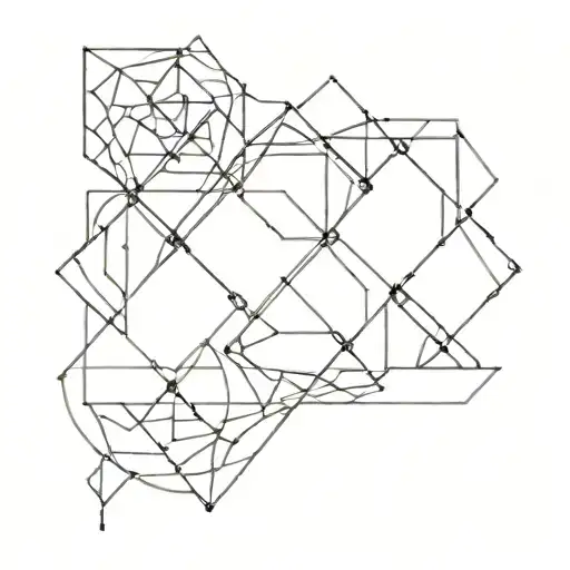 irish Korean geometric pattern tattoo design idea