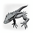 3d lizard tattoo design idea