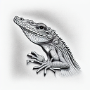 3d lizard tattoo design idea