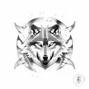 wolf viking tattoo design idea