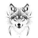 wolf viking tattoo design idea