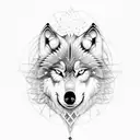 wolf viking god tattoo design idea