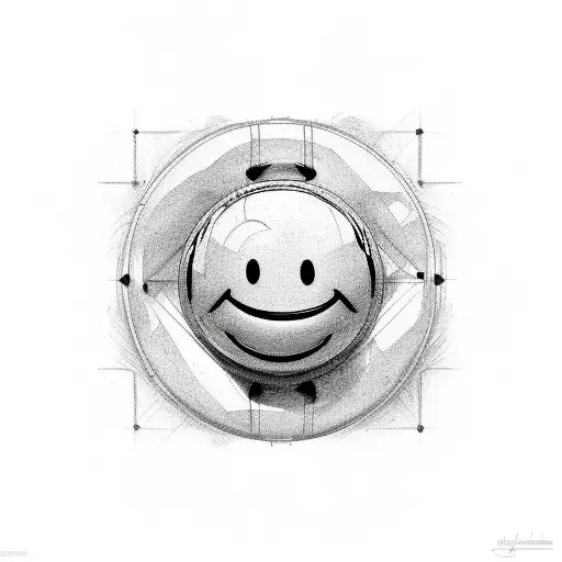 smiley tattoo design idea