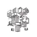 building blocks tattoo design idea