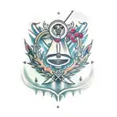 create a neotraditional tattoo of sword lilies and a branch of rowan berries placed on the ribs tattoo design idea