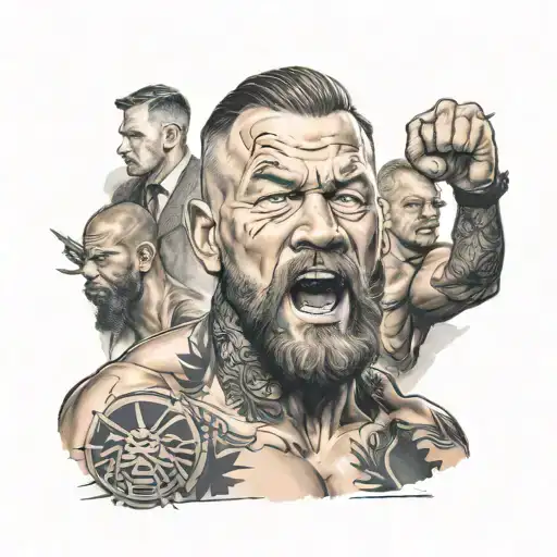 Conor McGregor, John jones, Dennis Rodman, William Wallace (brave heart), Mike Tyson  tattoo design idea