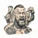 Conor McGregor, John jones, Dennis Rodman, William Wallace (brave heart), Mike Tyson  tattoo design idea