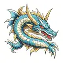 Gyarados wrapping around arm tattoo design idea