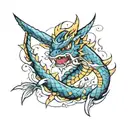 Gyarados wrapping around arm tattoo design idea