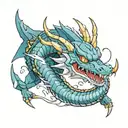 Gyarados wrapping around arm tattoo design idea