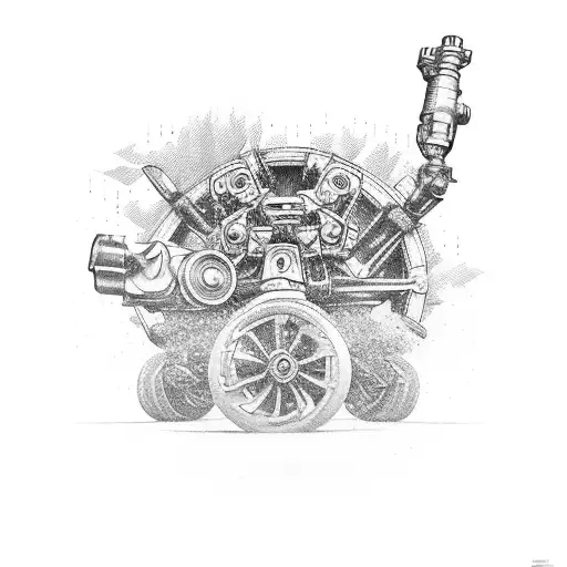 Cannon with Wheels tattoo design idea