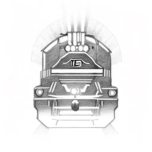 train tattoo design idea