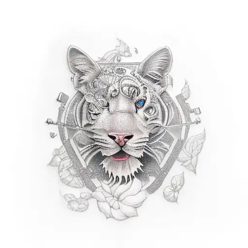 train tattoo design idea