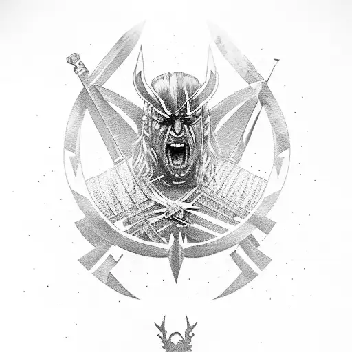 Witcher logo and sword tattoo design idea