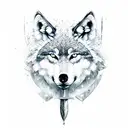 wolf and sword tattoo design idea