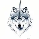 wolf and sword tattoo design idea