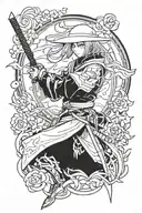 Raiden Mei From Honkai Star Rail scene tattoo design idea