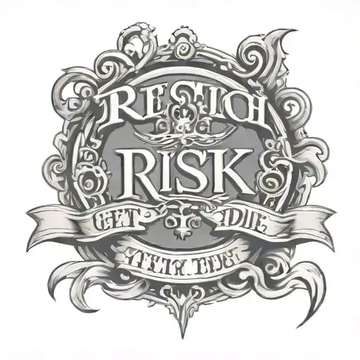 risk tattoo with the words get rich or die trying  tattoo design idea
