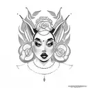 Kali uchis inspired tattoo tattoo design idea