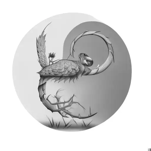 heartbreak and growth tattoo design idea