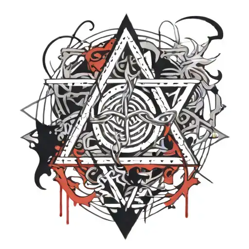 trinity knot gothic style bold lines tattoo design idea