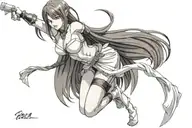Erza Scarlet from Fairy Tail, nude without cover anything of her body. tattoo design idea