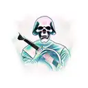 Grim Reaper with electric guitar  tattoo design idea