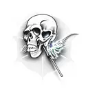 Grim Reaper with electric guitar  tattoo design idea