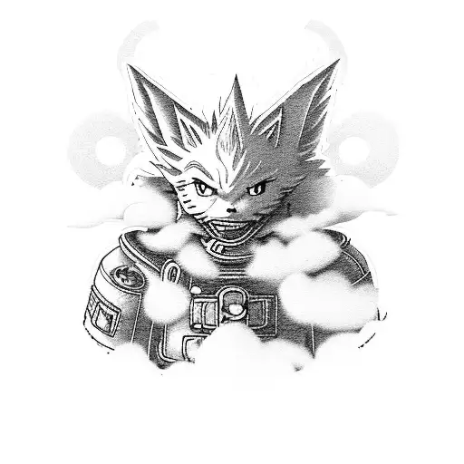 A recreation of the iconic opening scene with Cloud and the Shinra building tattoo design idea