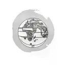 globe with the text "world is yours" tattoo design idea