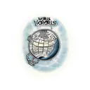 globe with the text "world is yours" tattoo design idea