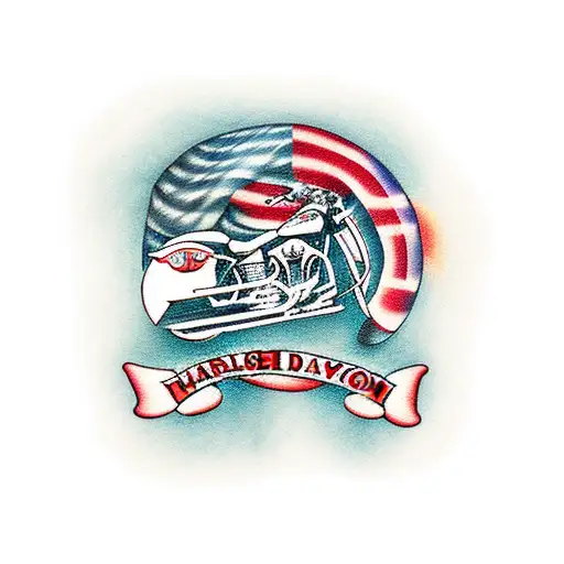 Harley Davidson and Texas tattoo design idea