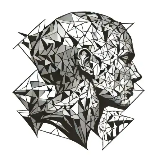 boy lost in his intrusive thought provoking tattoo tattoo design idea