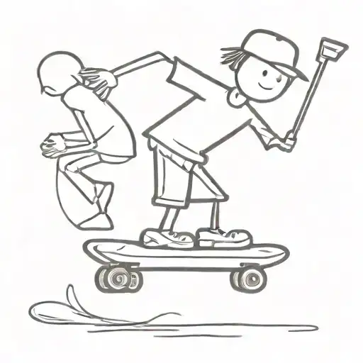 Skate and graffiti tattoo design idea