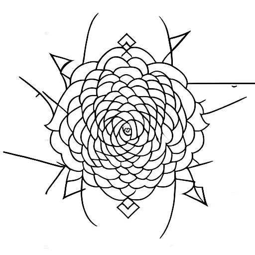 Arrow made of amaranth flowers tattoo design idea