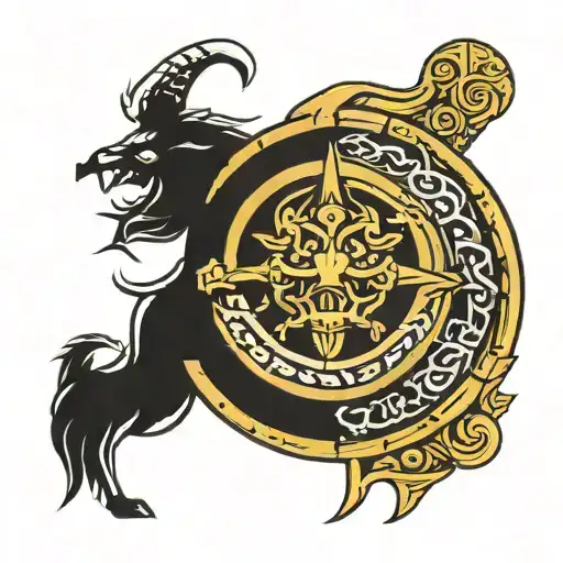 viking shield that says tyr Norse god tattoo design idea