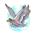 a flying phoenix  tattoo design idea