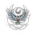 a flying phoenix  tattoo design idea