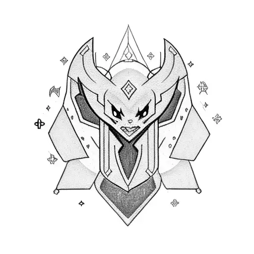 Combine Nordic runes with Pokemon characters in a blackwork style tattoo tattoo design idea