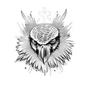 Raven and Owl tattoo design idea